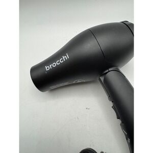 Broccoli Professional Black Hair Dryer Compact Travel Ionic Heat Settings (fold)